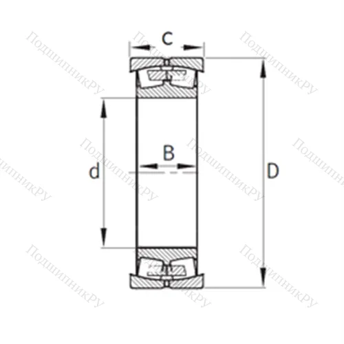 Подшипник роликовый радиальный самоцентрирующийся F-809280