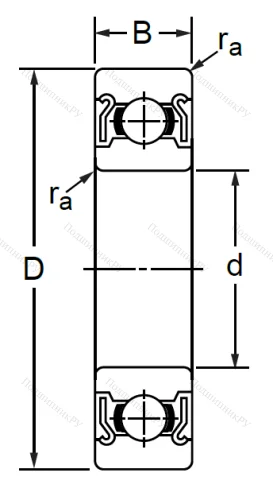 Однорядный шариковый подшипник SS 6306 ZZ (80306 Ю ГОСТ) в Саранске
