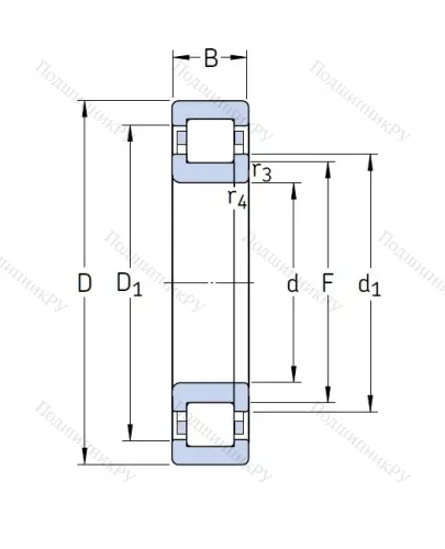 Роликовый цилиндрический подшипник NUP 310 ECJ/C 3 от производителя  SKF