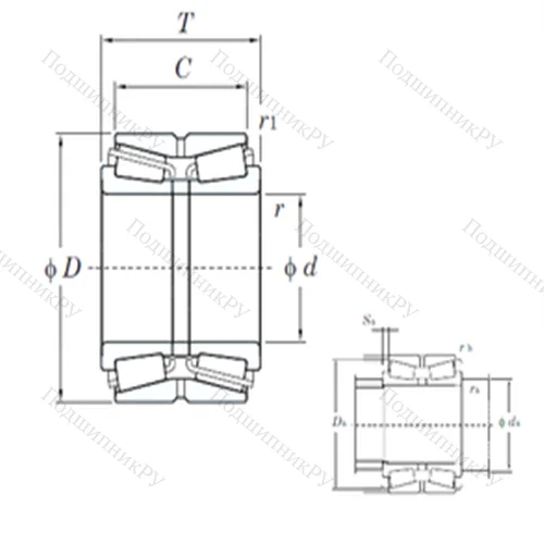 Подшипник роликовый радиально-упорный 46324AS от производителя  KOYO