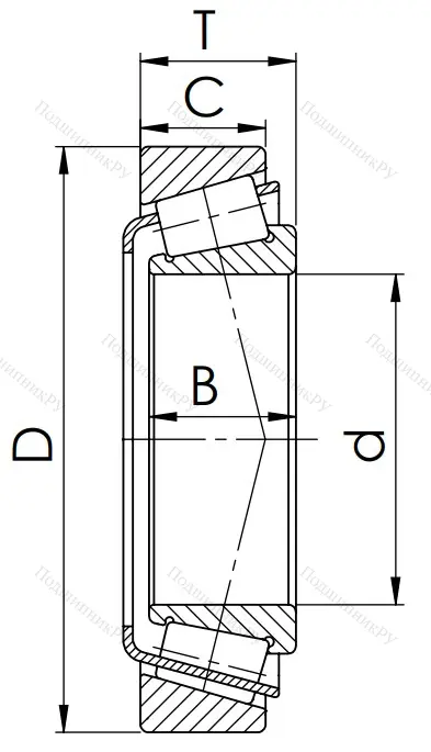 Конический роликовый подшипник 7526 (32226)