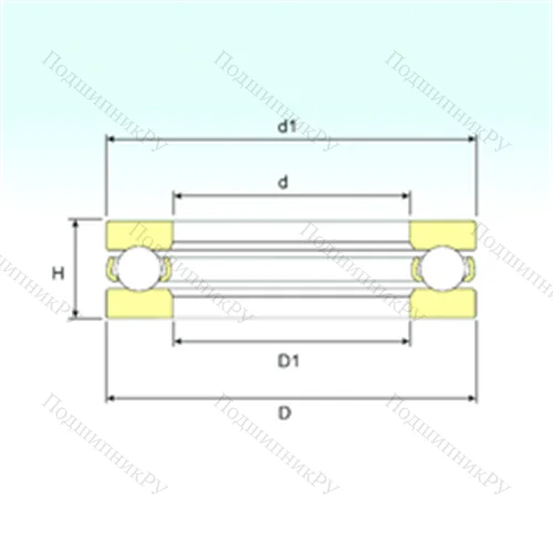 Подшипник шариковый упорный 51412 M