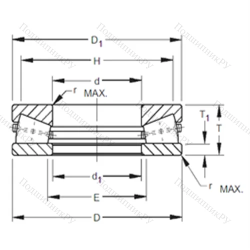 Подшипник роликовый упорный F-3093-A