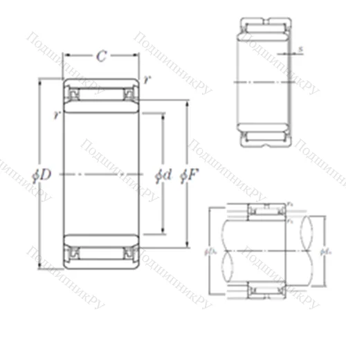Подшипник игольчатый радиальный NK 9/16T 2+IR 6?9?16