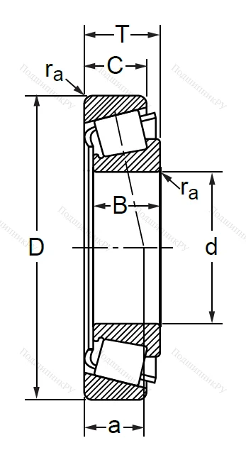 Конический роликовый подшипник 7310 А ()