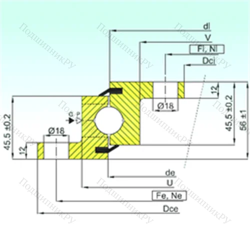Подшипник шариковый опорно-поворотный NBL.20.0644.201-2PPN