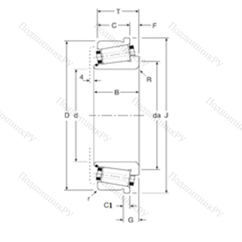 Подшипник роликовый радиально-упорный 131097/131158XC
