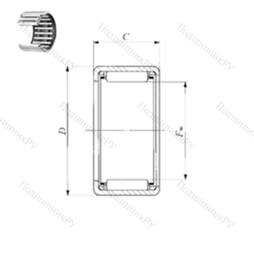 Подшипник игольчатый радиальный TA 4025 Z