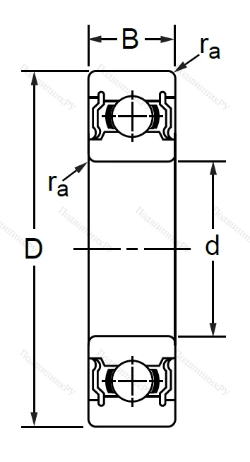 Однорядный шариковый подшипник SS 6212 2RS (180212 Ю ГОСТ) в Саранске