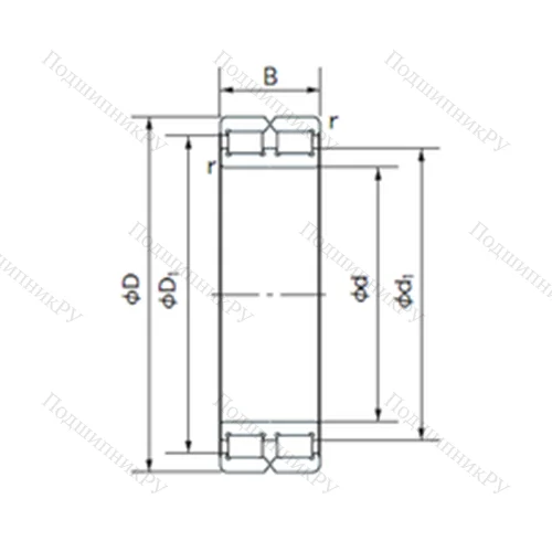 Подшипник роликовый радиальный RB 4830