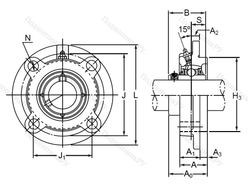 Подшипниковый корпус  FC 215 в Саранске