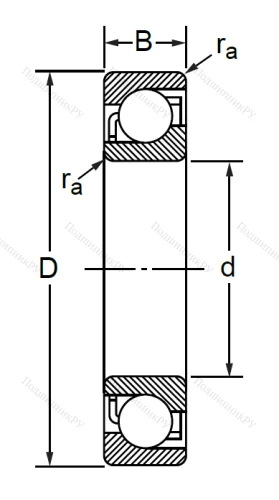 Радиально-упорный шариковый подшипник 7205 BM (66205 Л ГОСТ) в Саранске