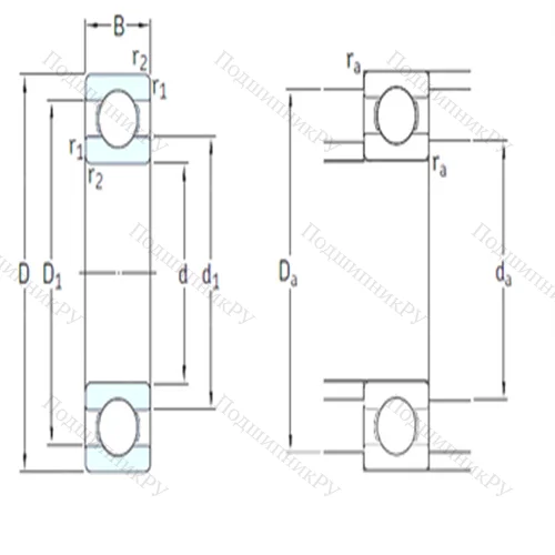 Подшипник шариковый радиальный 6311-2RS 1/HC 5C 3WT