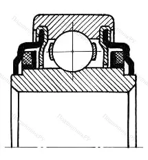 Модификация подшипника 6-530206К1 размер 30x62x16/24