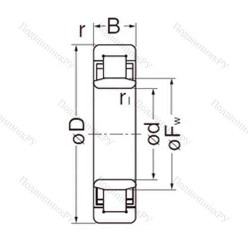 Подшипник роликовый радиальный NU 305EG