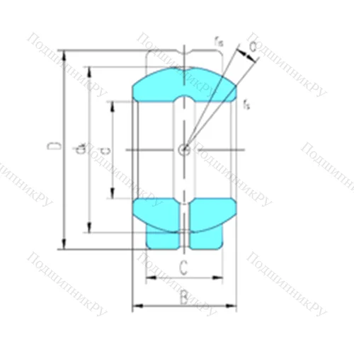 Подшипник скольжения сферический GEGZ 44ES от производителя  LS