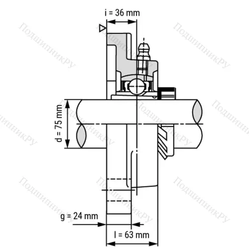 Подшипниковый узел UKF 217+H 2317 - Вал: 75 мм