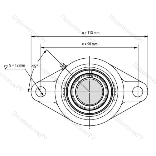 Подшипниковый узел UCFL 201 - Вал: 12 мм от производителя  LPZ