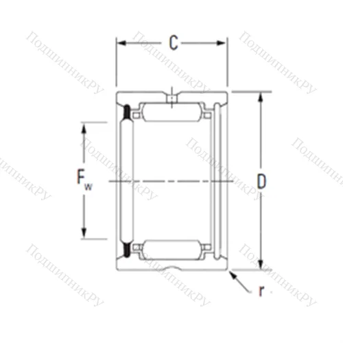 Подшипник игольчатый радиальный HJ-162416RS