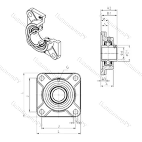 Подшипниковый узел шариковый радиальный UCF 312 от производителя  SNR