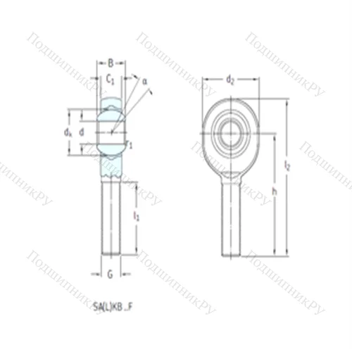 Подшипник скольжения сферический SALKB 5F от производителя  SKF