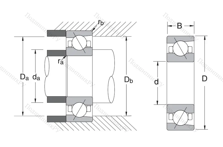 Сверхточный подшипник 7008 A 5TRSULP 3