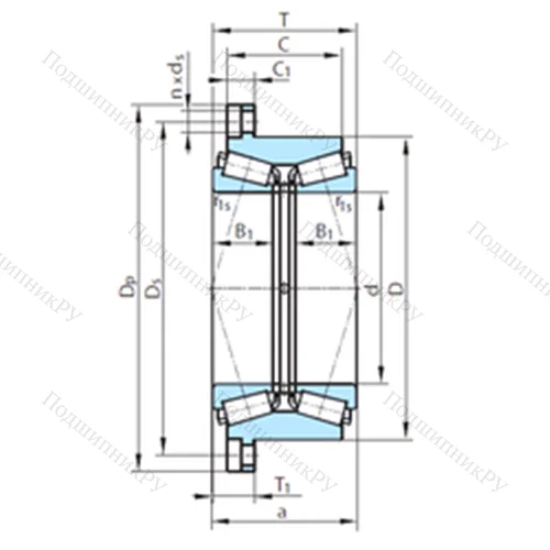 Подшипник роликовый радиально-упорный  69-201