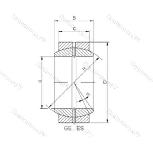 Подшипник скольжения сферический GE 030 XES от производителя  CX