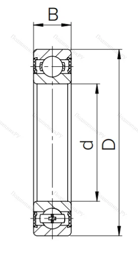Шариковый однорядный подшипник 180314 (6314 2RS) в Саранске