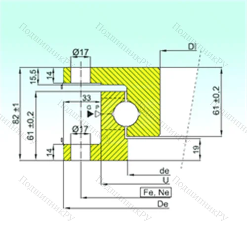 Подшипник шариковый опорно-поворотный NK.22.0700.100-1N
