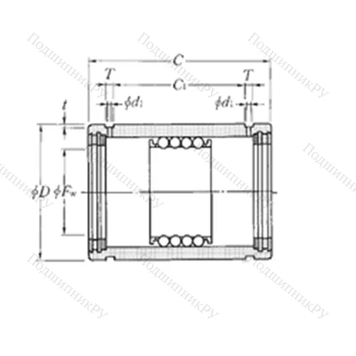 Подшипник шариковый линейный KD 80110100LL