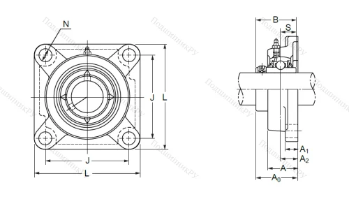Подшипниковый узел UCF 216 в Саранске
