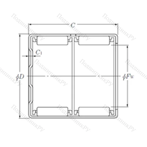 Подшипник игольчатый радиальный BK 1522ZWD