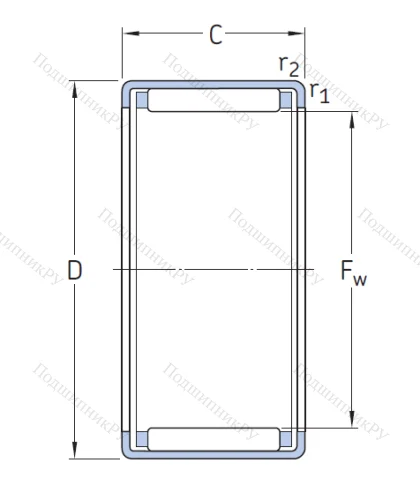 Игольчатый подшипник HK 2012