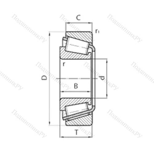 Подшипник роликовый радиально-упорный 7518EX