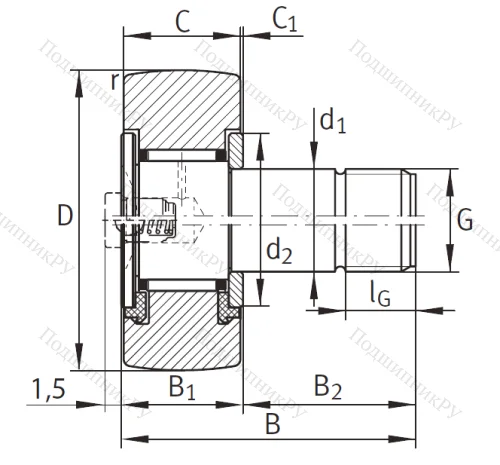 Подшипник KR 30 PP A от производителя  INA