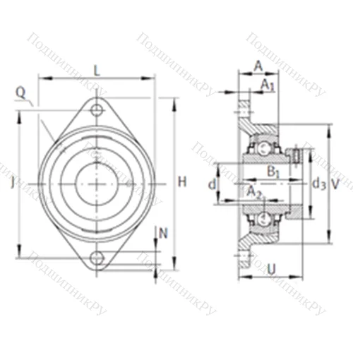 Подшипниковый узел шариковый радиальный RCJT 7/8