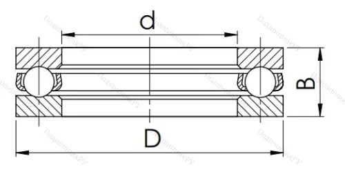 Упорный шариковый подшипник 8118 (51118) в Саранске