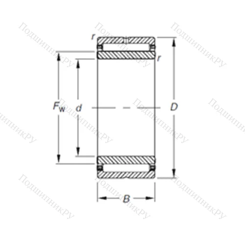 Подшипник игольчатый радиальный NKJS 45