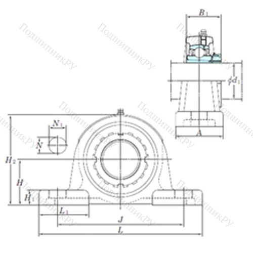 Подшипниковый узел шариковый радиальный UKP 324