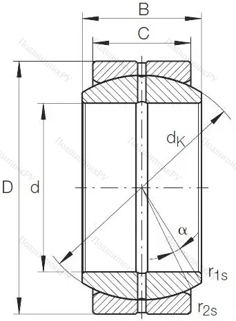 Шарнирный подшипник GE 8 DO от производителя  ELGES