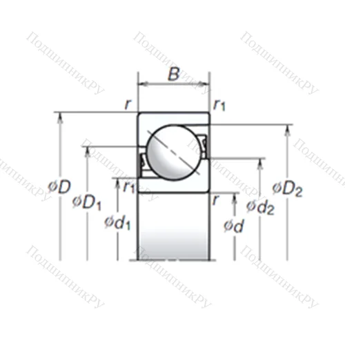Подшипник шариковый упорно-радиальный TAC 45-2T 85