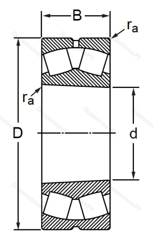 Сферический роликовый подшипник с конической посадкой на вал 113514 МН (22214 СKMBW 33) в Саранске