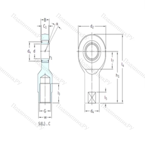 Подшипник скольжения сферический SI 12C от производителя  SKF