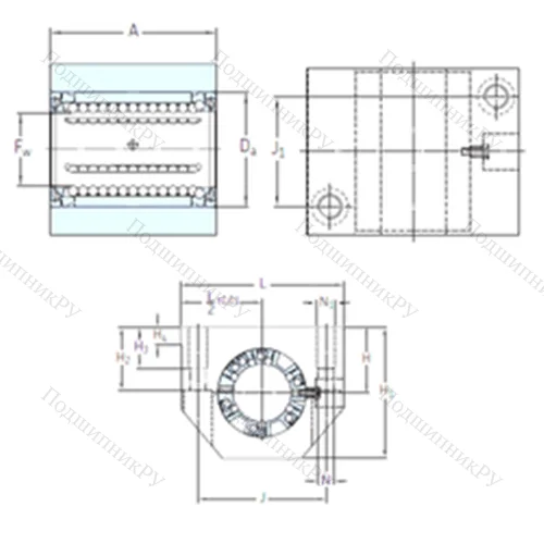 Подшипник шариковый линейный LUND 25