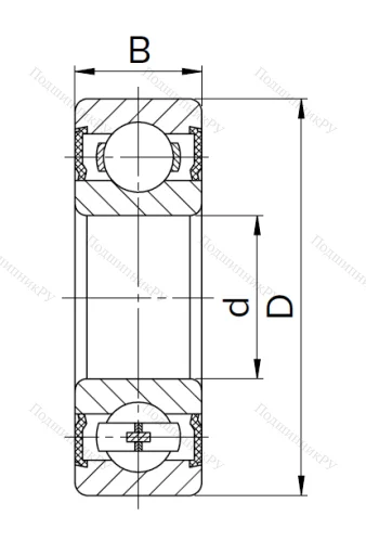 Миниатюрный шариковый подшипник 180023 T (623 2RST) PJGTX8ONAX в Саранске