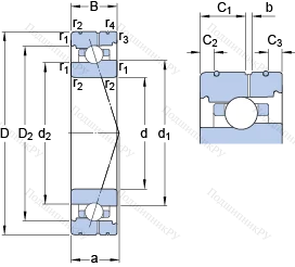 Подшипник 7014 ACB/HCP 4AL