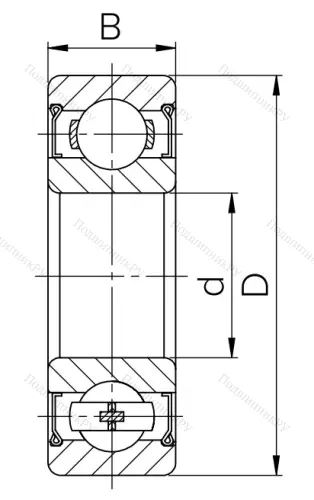 Шариковый однорядный подшипник 80205 (6205 ZZ) в Саранске
