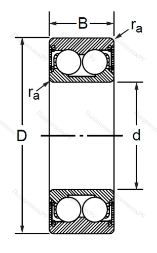 Радиально-упорный шариковый подшипник 3056309 2RS (3309 A 2RSTN) в Саранске