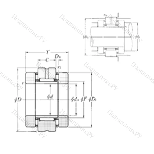 Подшипник комбинированный AXN 2052